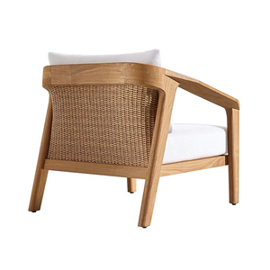 Moderne Binnenplaats Tuinbank Pe Rotan En Teak Houten Sectionele Buitenbankstel Hoge Kwaliteit Op Maat Teak Tuinmeubilair - Product Image 6