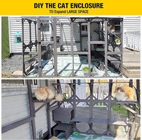 Maison pour chat en bois, grand espace, Cage pour chat, Cage pour chat, enclos pour l'extérieur