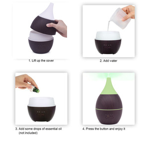 Difusor de Aromaterapia con Acabado Madera, 0.5L, Temporizador de 2-8H, Humidificador de Aceites Esenciales para el Hogar, Luz LED de Colores - Product Image 2