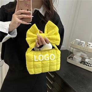 Borsa a Mano Imbottita Casual da Donna DICHOS Personalizzata - Nuova Moda, Piccola Borsa Quadrata Trapuntata con Fiocco per lo Shopping - Product Image 3