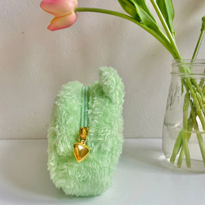 Monedero personalizado con diseño de animales bonitos y felpa, cartera pequeña para auriculares, bolsa pequeña para maquillaje, bolsa con cremallera Kawaii - Product Image 4