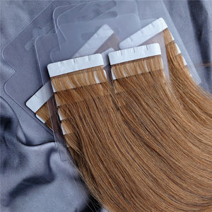 Yimruikang — ruban de cheveux naturels Remy, bande rigide sur les cheveux humains, couleur brun russe - Product Image 2