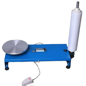 Machine d'emballage semi-automatique pour boîtes en carton sur <span class=keywords><strong>table</strong></span> haute, enveloppeuse manuelle <span class=keywords><strong>de</strong></span> film pour l'emballage alimentaire et des conserves, <span class=keywords><strong>application</strong></span> multi-domaines - Product Image 1