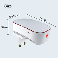 Tuya WiFi CH4 Détecteur de monoxyde de carbone CO Propane Butane GPL Capteur de fuite de gaz Usage domestique Source d'alimentation électrique Alarme Son Plastique