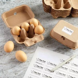 Phân Hủy Sinh Học Trứng Thùng Carton <span class=keywords><strong>6</strong></span> Gói Tùy Chỉnh Trứng Lưu Trữ Bao Bì Khay Giấy Bột Giấy Khay Trứng - Product Image 3