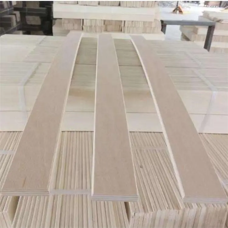 Pabrik Berlapis Birch Beech Dikelantang Kayu Poplar Lvl Kayu Lapis Ditekuk Tidur Slat untuk Kayu Slat Sofa Bed