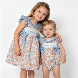 En Stock, Vestido de Verano para Niñas MAMAS MINI, Ropa al por Mayor para Hermanas, Ropa de Moda Infantil, Precio de Fábrica - Product Image 1