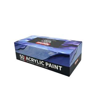 Ensemble de 50 couleurs de <span class=keywords><strong>peinture</strong></span> <span class=keywords><strong>acrylique</strong></span> en flacon de 60 ml dans une boîte de couleur pour la création professionnelle et l'affichage de vos œuvres, couleurs vives et pures - Product Image 5