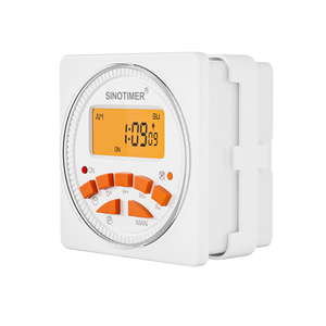 <span class=keywords><strong>Minuterie</strong></span> numérique CN109S-E SINOTIMER avec boîtier de protection sortie Volt 24/12VDC ou 110/230VAC 10/30A charge Orange rétro-éclairage LCD - Product Image 2