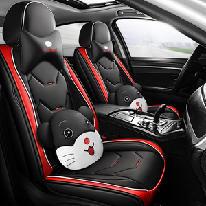 Housse de siège de <span class=keywords><strong>voiture</strong></span> universelle 5 places Ensemble complet de luxe en similicuir imperméable avant arrière <span class=keywords><strong>Coussin</strong></span> de siège de <span class=keywords><strong>voiture</strong></span> - Product Image 3