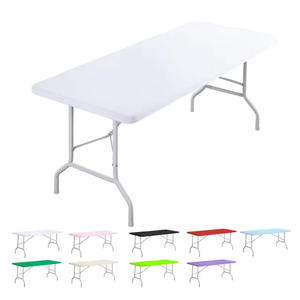 Color blanco 6 pies limpio medio mango niños portátil nueva mesa <span class=keywords><strong>de</strong></span> trabajo <span class=keywords><strong>de</strong></span> estudio plegable con material plástico - Product Image 6