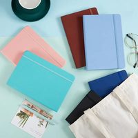 Carnet personnalisé avec couverture en cuir, format A5, journal d'affaires avec fermeture élastique et porte-stylo pour étudiants, cadeau d'entreprise