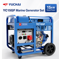 Groupe électrogène diesel ouvert SCDC Yuchai YC15GF 15 kW monocylindre refroidi par air à démarrage électrique pour alimentation de secours industrielle