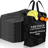 Logo personnalisé vente en gros sacs fourre-tout réutilisables sacs à poignée d'épicerie non tissés pour événements en magasin et magasin de détail