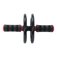 Rouleau AB à double roue pour entraînement abdominal, poignée en mousse antidérapante, équipement de fitness intérieur pour le renforcement des muscles abdominaux