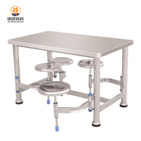 Table et chaise de la cantine scolaire japonais, ensemble de table à manger et de restaurant