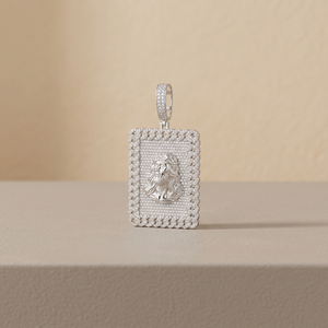Pendentif Crucifix Plume Givrée en Argent Moissanite, Plaqué Or 18K, Style Hip Hop Luxe Unisexe, pour Soirées et Occasions Spéciales, Tendance et Spectaculaire - Product Image 2
