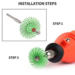 PEXMIENTAS 25mm Mini spazzole per lucidatura di gioielli in metallo per legno strumenti rotanti per orafo disco con setole radiali - Product Image 6