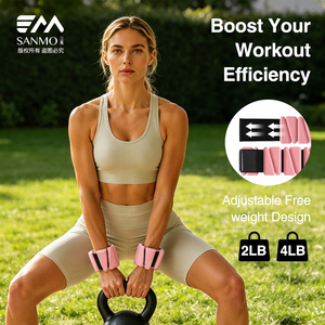 Bracelets lestés réglables en silicone pour poignets et chevilles, idéaux pour le yoga, le Pilates, la marche, la danse, l'entraînement à domicile et le fitness - Product Image 2