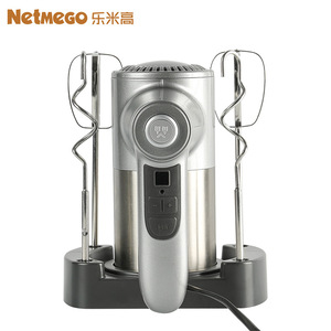 Netmego Electric Hand Mixer 400W Silver Gray Multi Speed Baking Whisk For Cream And Batter Mixing - Product Image 3