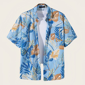 Camisa Casual de Verano para Hombre, Estampada, Mezcla de Poliéster/Algodón, Elegante y Fresca, Estilo Vacaciones en Bali - Product Image 3