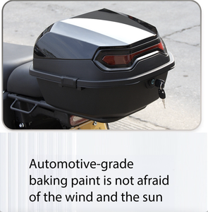Boîte arrière universelle pour <span class=keywords><strong>moto</strong></span>, rangement de bagages verrouillable avec montage sur le coffre, système de carrosserie universel - Product Image 3