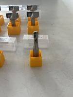 Fraise droite en spirale diamantée PCD à queue de 1/2 pouce, 1+1 cannelures, pour fraisage de compression et de dégrossissage, pour le travail du bois CNC