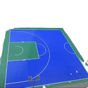 हाफ-कोर्ट बास्केटबॉल कोर्ट 50-बाय-40-फ्लोर स्टेडियम कवर के लिए पीपी सिस्टम आउटडोर खेल का मैदान टाइलें