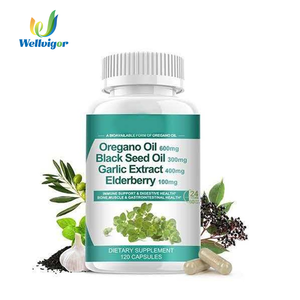 Capsules d'huile d'origan OEM 11 <span class=keywords><strong>en</strong></span> 1 avec huile de nigelle, sureau, <span class=keywords><strong>ail</strong></span>, feuille d'olivier, magnésium et poivre <span class=keywords><strong>noir</strong></span> - Product Image 1