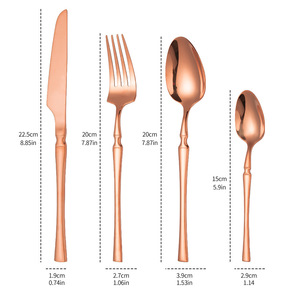 Tây bít tết thiết lập dao kéo thép không gỉ <span class=keywords><strong>Flatware</strong></span> với vàng và bạc cho đám cưới và các sự kiện - Product Image 6