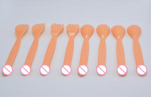 HM Festival-Dekoration Party-<span class=keywords><strong>Dildo</strong></span>-förmiger Löffel und Gabel für Junggesellinnenabschied Lustige Freche Spielzeuge Heimdekoration - Product Image 6