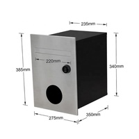Boîte aux lettres murale antivol en acier inoxydable avec une capacité de 10 L pour la livraison de colis en extérieur