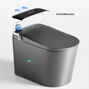 Toilette intelligente moderne en céramique monobloc de luxe avec chasse automatique Bidet de luxe <span class=keywords><strong>Wc</strong></span> électrique Sanitaire monté au sol - Product Image 4