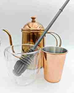 Brosse à tasse en silicone avec long manche pour le nettoyage de la cuisine et des brosses de nettoyage pour verres/tasses/bouteilles à vin - Product Image 2