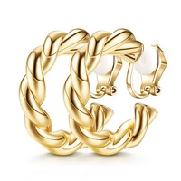 Boucles d'oreilles à clipser sans perçage, forme goutte d'eau, ronde, carrée, perle, nœud torsadé, fleur, papillon, cœur, pour femmes