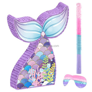<span class=keywords><strong>Kit</strong></span> de piñata écologique avec masque et bâton <span class=keywords><strong>pour</strong></span> les fêtes d'anniversaire des enfants, Halloween et décorations de Noël - Product Image 4
