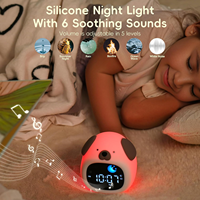 Mignon Chien Ours Chat Hibou Toucher Veilleuse USB Rechargeable Antichute Sommeil Formation Horloges Ok pour Réveil Horloge pour Enfants Chambre