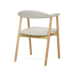 <span class=keywords><strong>Chaise</strong></span> de salle à manger nordique de vente chaude conception peu encombrante cadre en <span class=keywords><strong>bois</strong></span> de caoutchouc pour Restaurant café Banquet utilisation polyvalente - Product Image 3