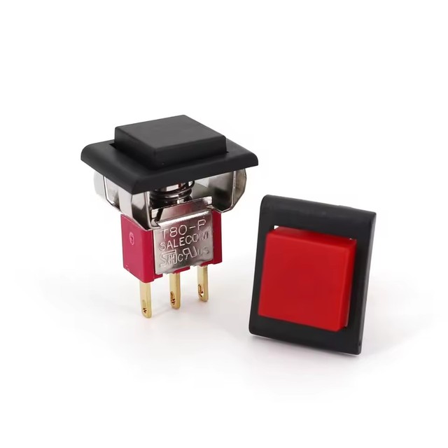 P8701-F22A Square With Frame 3-Pin Snap-Acting Momentary SPDT Push Button Switch