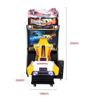 Jeux vidéo de voiture de conduite, jeu d'arcade de course de voiture DX avec pièces de monnaie