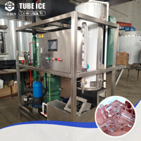 Machine à glace en tubes professionnelle, pompe CE monophasée, 2T, 3T, 15T, 5 tonnes, 10 tonnes/jour, 5000 kg/24h