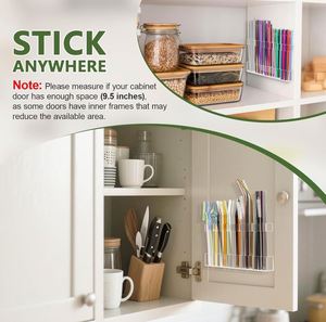 Acrylic Straw Holder for Cabinet Door Adjustable Tumbler Straw Organizer Ultra Sticky - Product Image 6