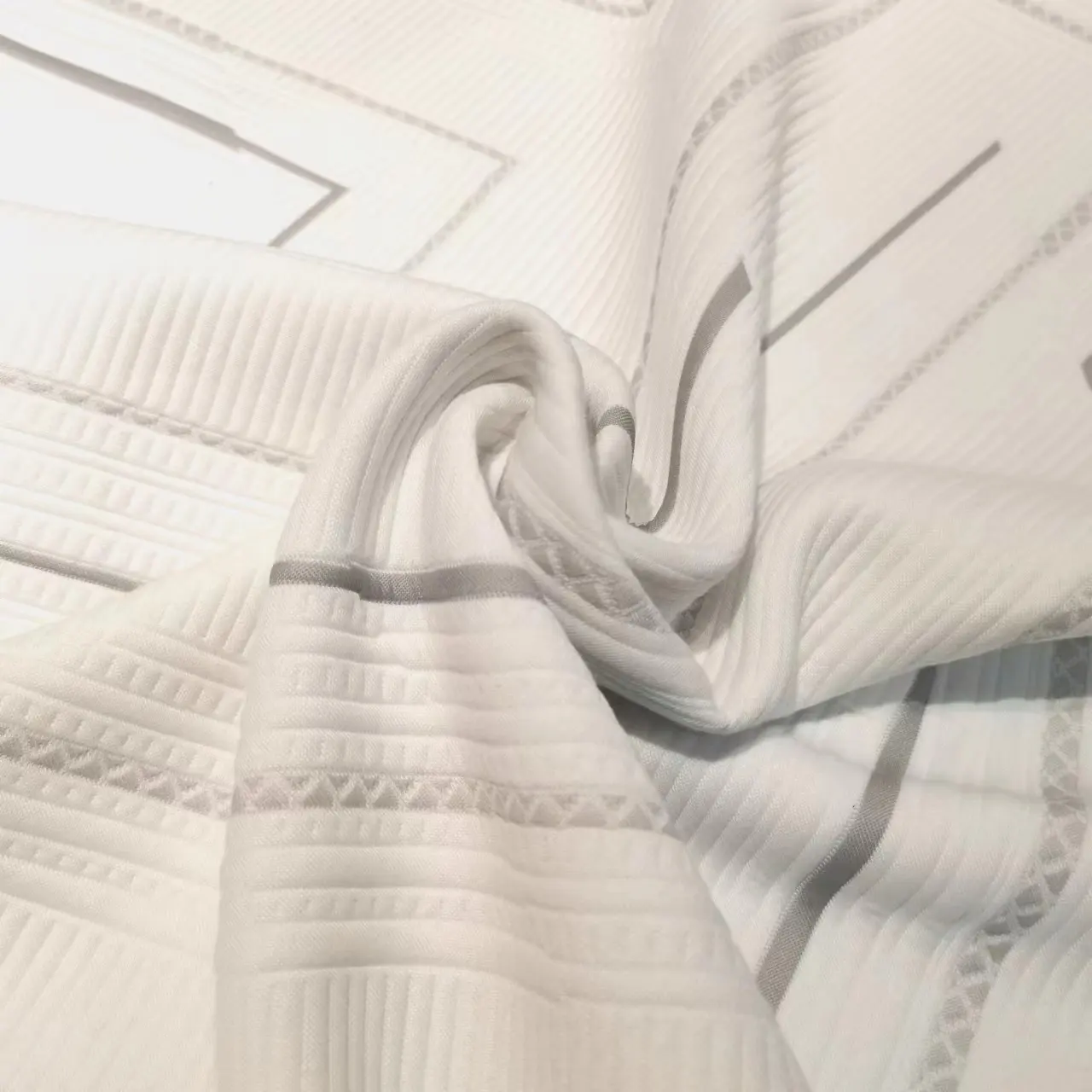 Tessuto materasso 100% poliestere 160-500gsm personalizzato Jacquard materasso tessuto con tecnologia a maglia in tessuto