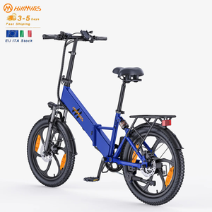 EU HillMiles Mile2 Portable Folding Electric <b>Bicycle</b> 250W 13Ah Fat Tire 20 Inch High Carbon Steel <b>Frame</b> City Commute E-Bike - Product Image 1