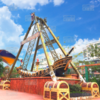 Jeu de parc à thème Bateau à balançoire électrique pour enfants Amusement 24 places Bateau pirate