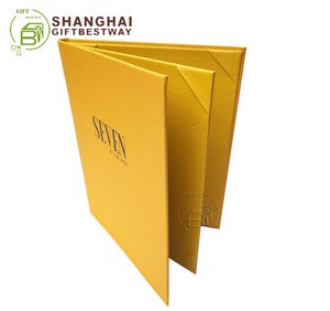 ปกเมนูร้านอาหารแบบ 3 แผ่น สีเหลือง 4 ด้าน สำหรับร้านกาแฟ 3 แฟ้ม - Product Image 4