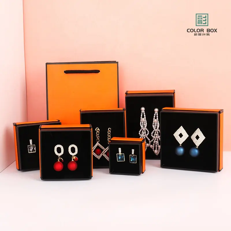 Kotak perhiasan cincin, Kalung Gelang perhiasan vintage sederhana mode, kotak perhiasan, kotak kemasan logistik, cetak kustom