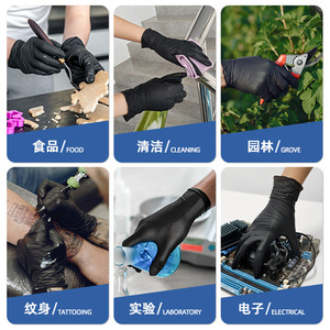 Blue Guard Black Nitrile <b>Gloves</b> Powder-Free Non-Sterile For Food Processing And Daily Cleaning - Product Image 5