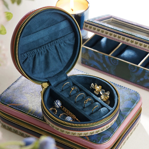 Personalized Palms Printed Pu Leather <strong>Trinket</strong> Jewelry Package <strong>Box</strong> Organizer with logo Luxury <strong>Small</strong> Jewelry Display Boxes - Product Image 3