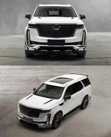 Kit Carrosserie Large avec Lèvre Avant Diffuseur et Spoiler en Fibre de Carbone Style MSY pour Améliorations Cadillac Escalade
